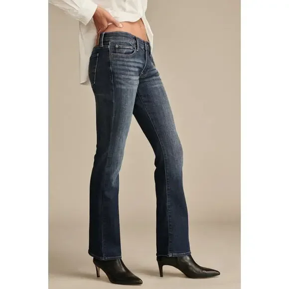 Lucky Brand Women Size 4/27 Regular Sweet Boot Mid-Rise Blue Jeans Dark Blue - Picture 5 of 9